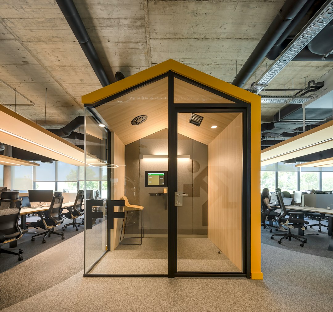 Modern business technology office